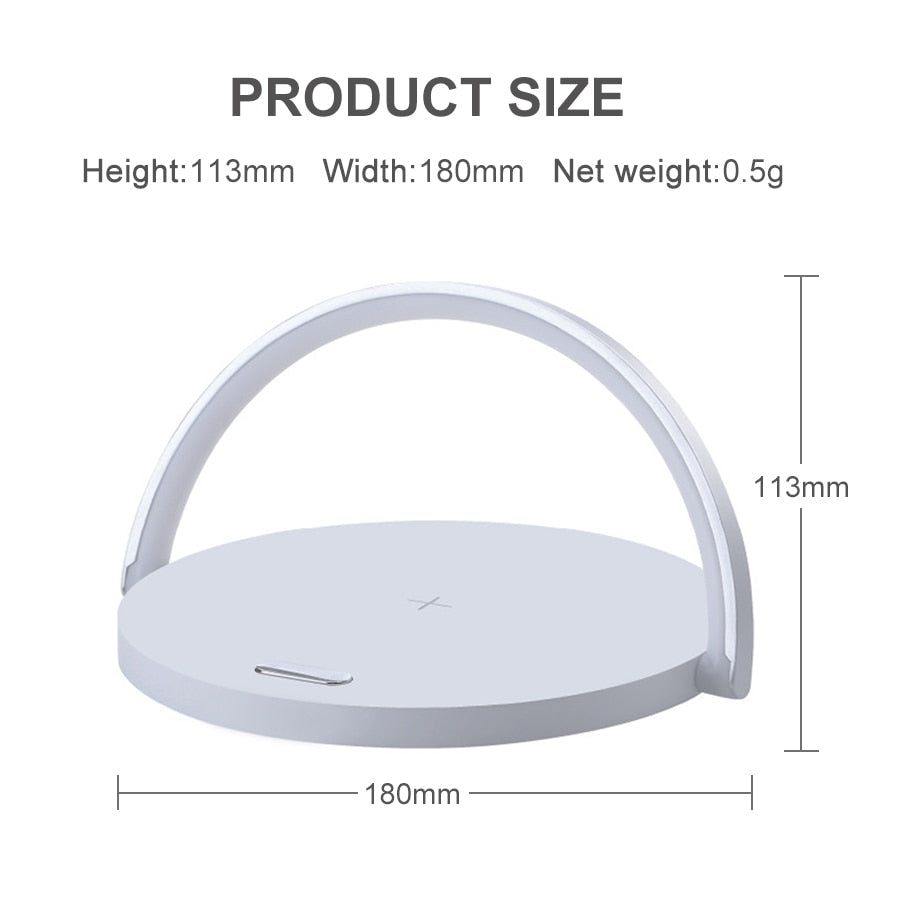 2 in 1 Fast Wireless Charger Table Night Lamp