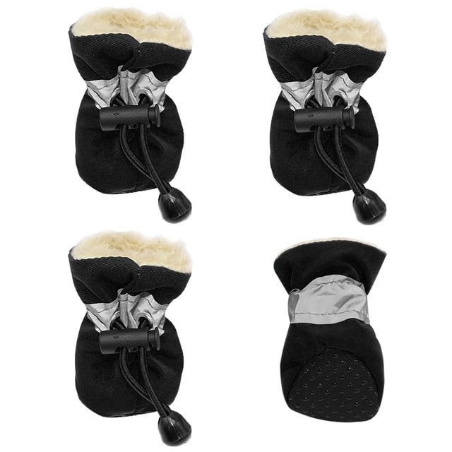 4pcs Rain Winter Pet Dog Boots Shoes Anti-slip