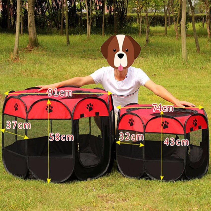 Portable Folding Pet Playpen Tent Dog House
