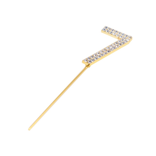 Glitter Alloy Rhinestone Number Cake Toppers Decorations