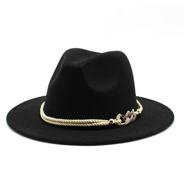 Wide Brim Derby Fedora with Rope Belt