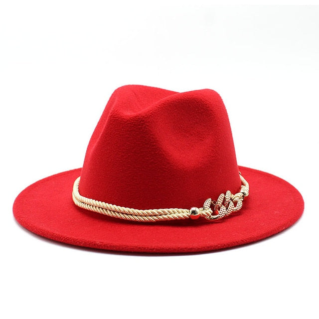 Wide Brim Derby Fedora with Rope Belt