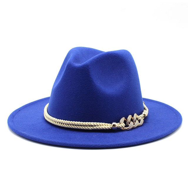 Wide Brim Derby Fedora with Rope Belt