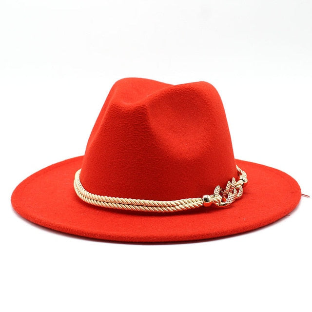 Wide Brim Derby Fedora with Rope Belt