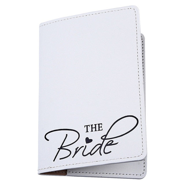 Bride Groom Travel Luggage Passport Cover