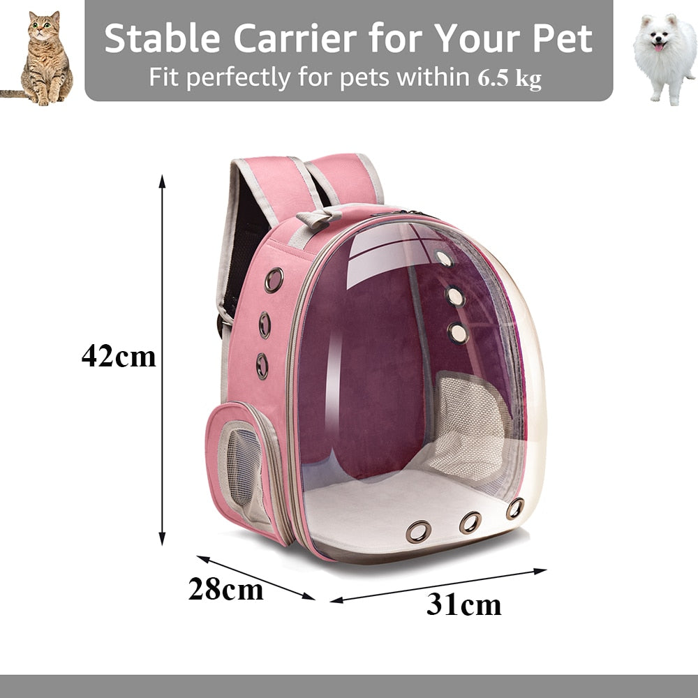 Clear Pet Backpack For Small Dog or Kittens