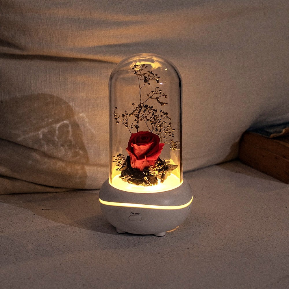 Eternal Rose Dome Fragrance Essential Oil Lamp Gift Light Decor
