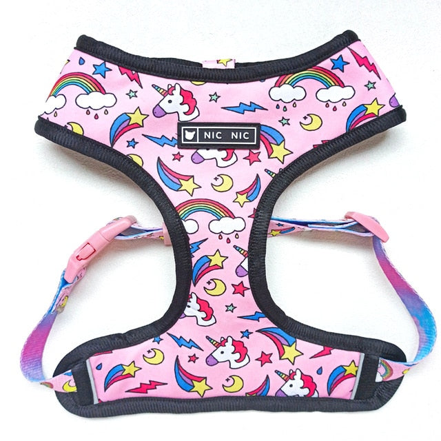 Tropical Vest Harness Leash Set for Small Medium Dogs
