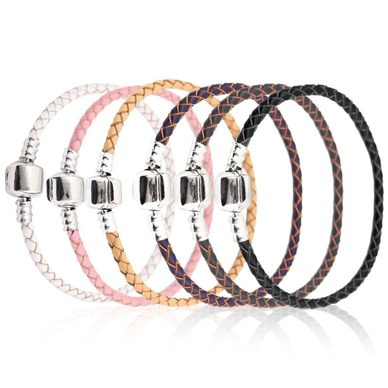 16-20cm Leather Charm Bracelet