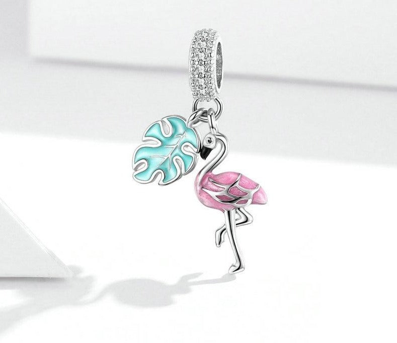 Summer Pink Flamingo Charm