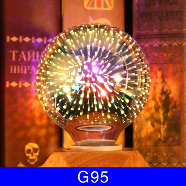 3D LED Light Bulb Fireworks Holiday Decor
