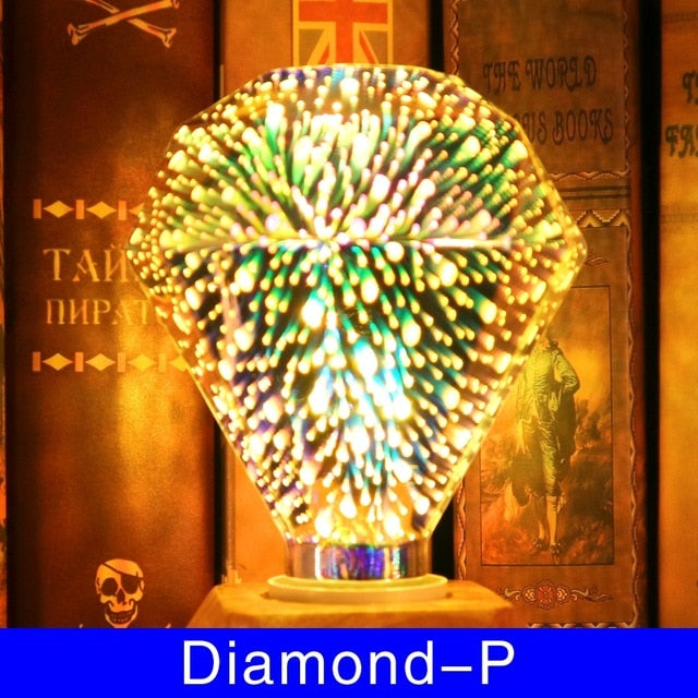 3D LED Light Bulb Fireworks Holiday Decor