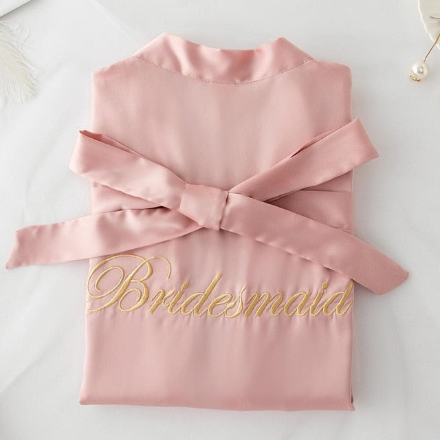 Bride Bridesmaid Kimono Bathrobe