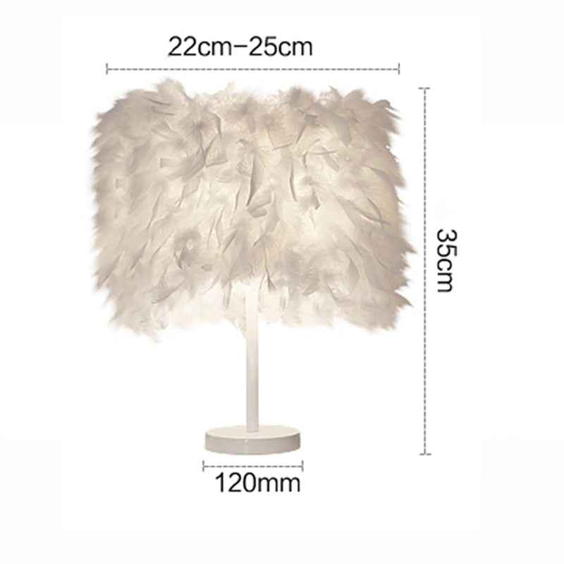 Featherly Ostrich Lamp Decor