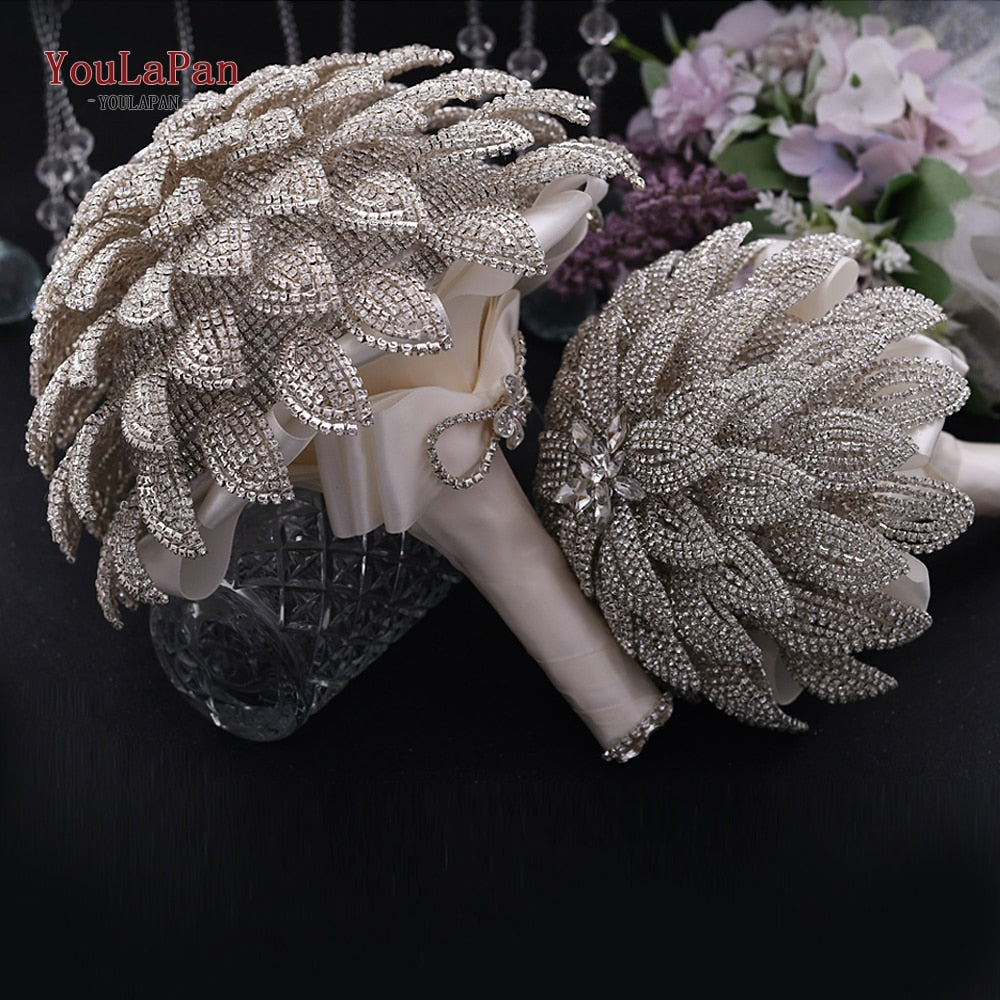 Crystals Diamond Flower Bridal Bouquet