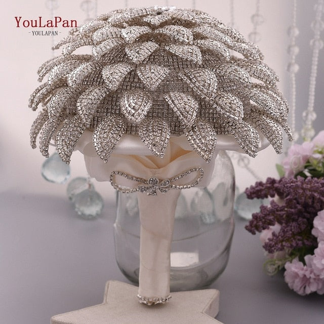 Crystals Diamond Flower Bridal Bouquet