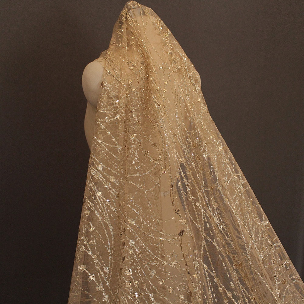 Luxury Sparkling Champagne Wedding Veil 3M Long