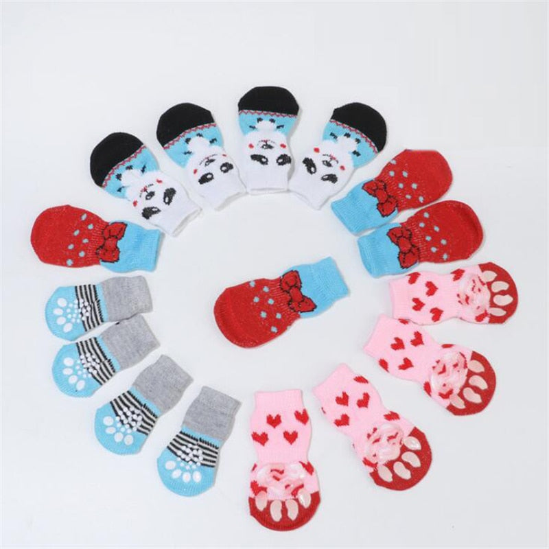 4pcs Non-Slip Indoor Socks Boots