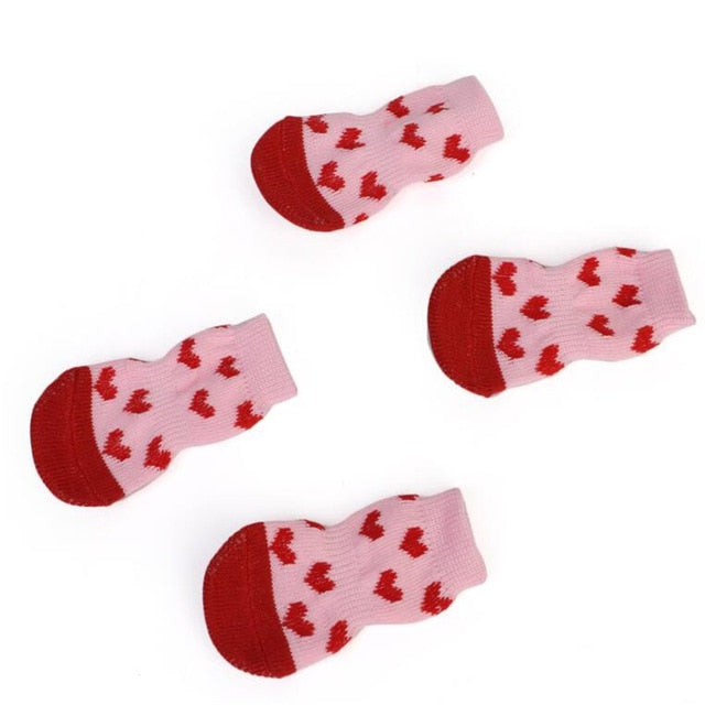 4pcs Non-Slip Indoor Socks Boots