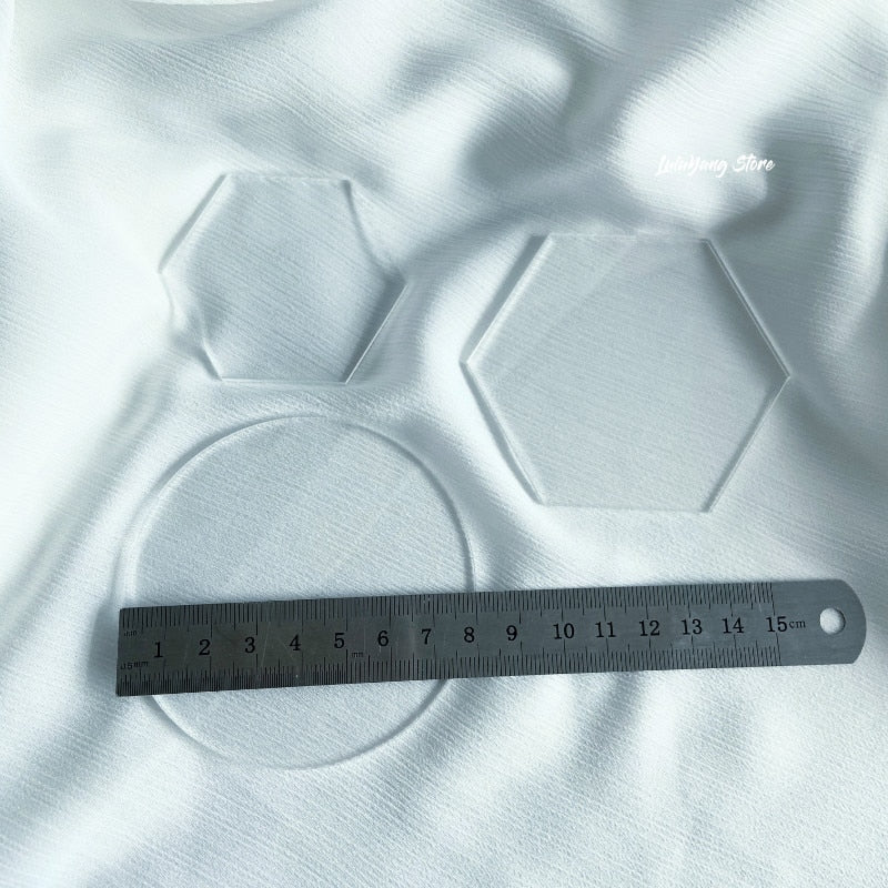 20pc Clear Acrylic Hexagon Place Cards