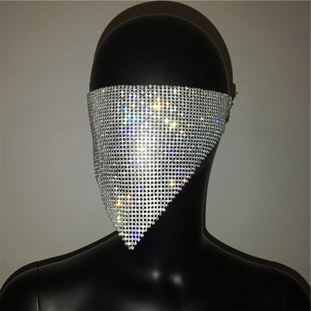 Crystal Masquerade Face Mask Jewelry