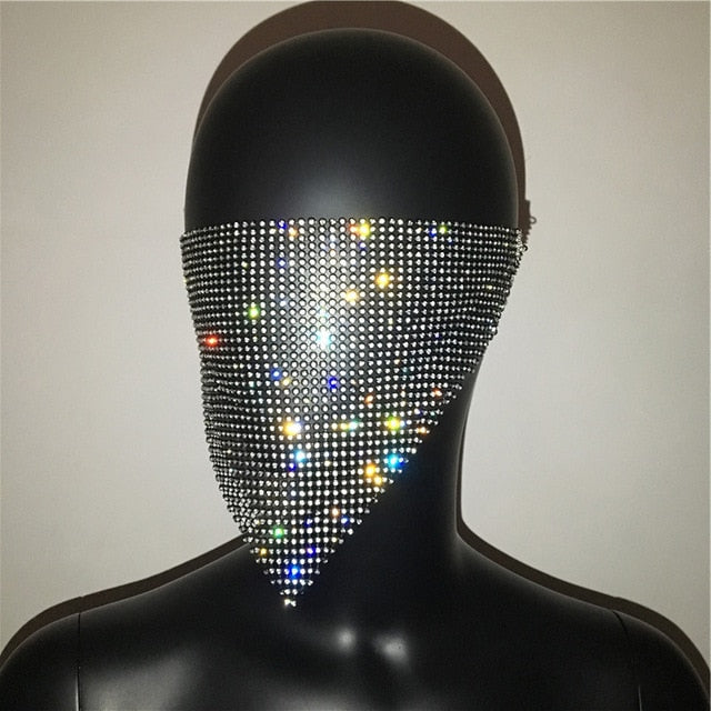 Crystal Masquerade Face Mask Jewelry