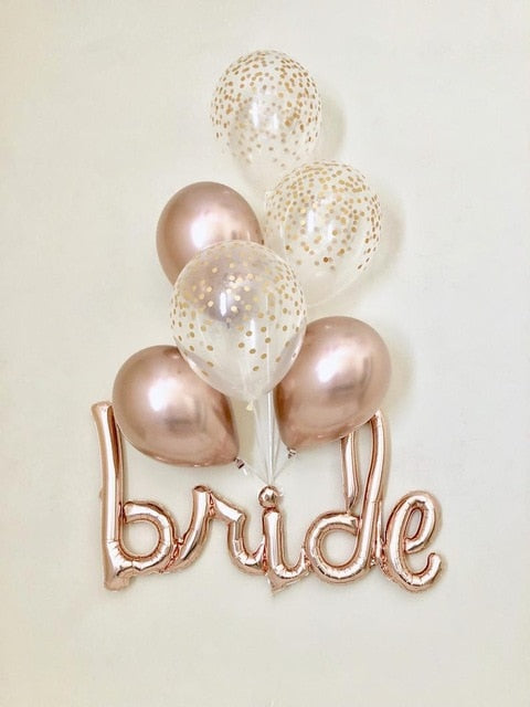 18inch White Gold Glitter Mr & Mrs LOVE Foil Balloons