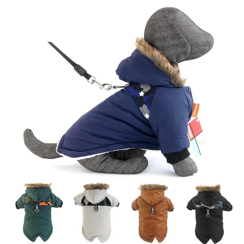 Warm Winter Waterproof Jacket For Small Pet Dog