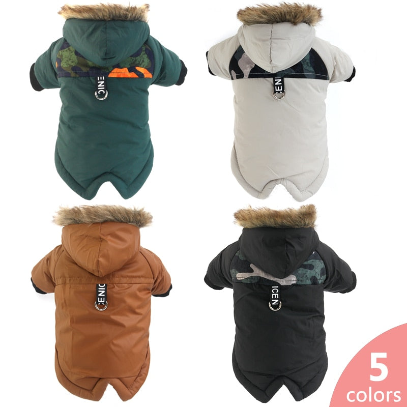 Warm Winter Waterproof Jacket For Small Pet Dog