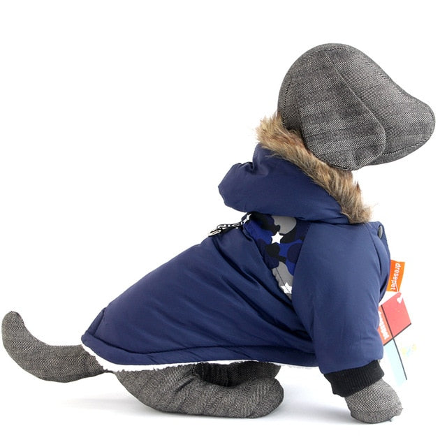 Warm Winter Waterproof Jacket For Small Pet Dog