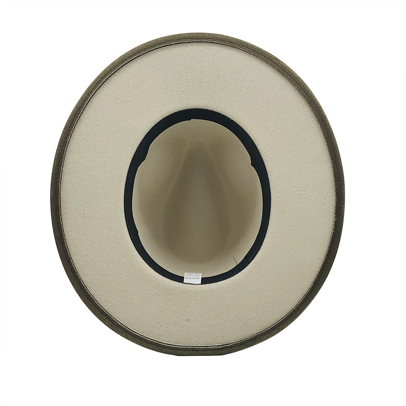 Wool Vintage Ombre Fedora Hat With Wide Brim