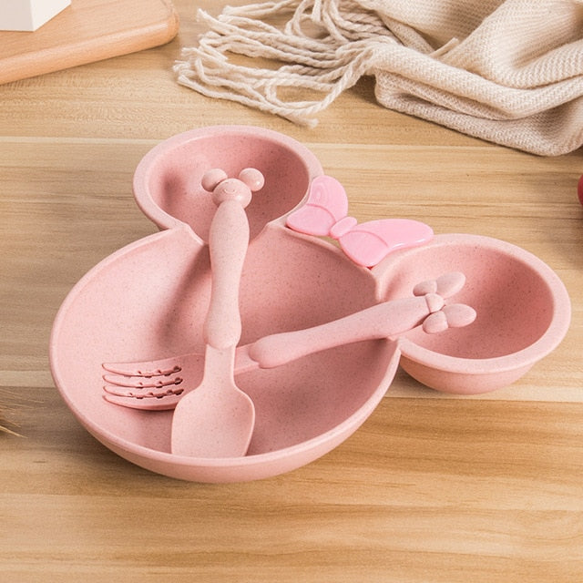 3pcs Baby Cartoon Tableware Plate Set