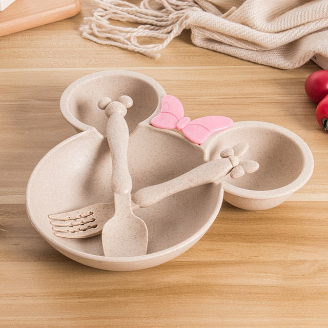 3pcs Baby Cartoon Tableware Plate Set