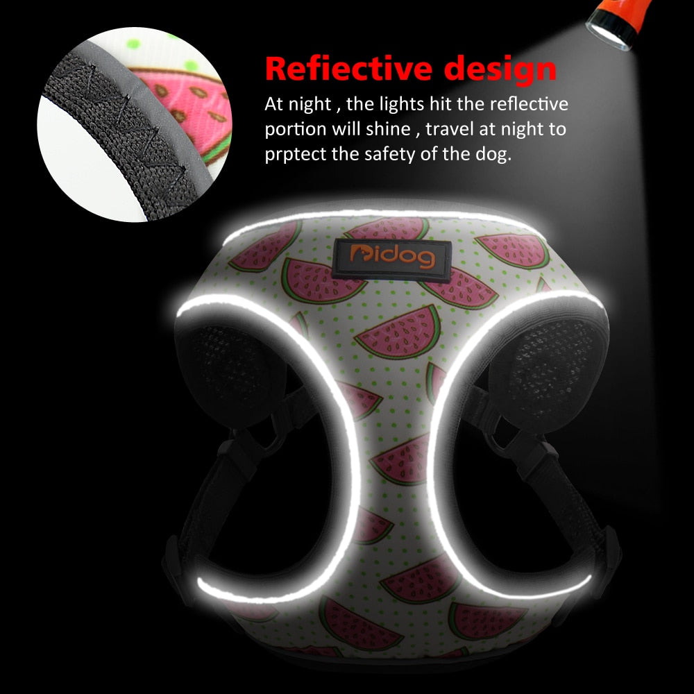 Dog Fruit Reflective Vest Harness