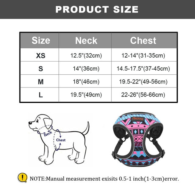 Dog Fruit Reflective Vest Harness