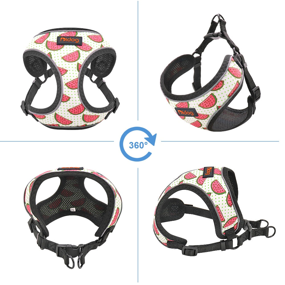 Dog Fruit Reflective Vest Harness
