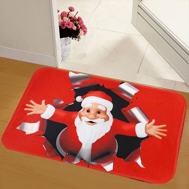 Merry Christmas Bath Mat Flannel Decorations