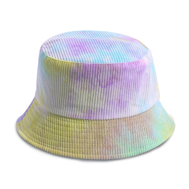 Reversible Corduroy Tie Dye Bucket Hat