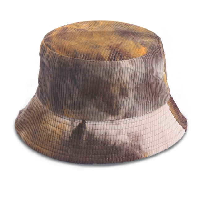 Reversible Corduroy Tie Dye Bucket Hat