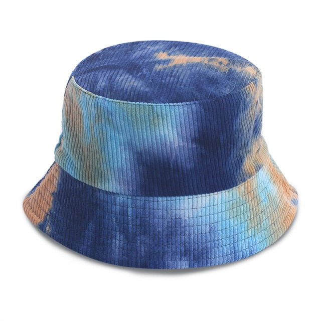 Reversible Corduroy Tie Dye Bucket Hat