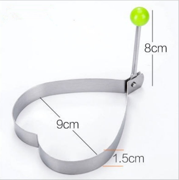 1Pc Stainless Steel Heart Star Mold For Pancake and Eggs