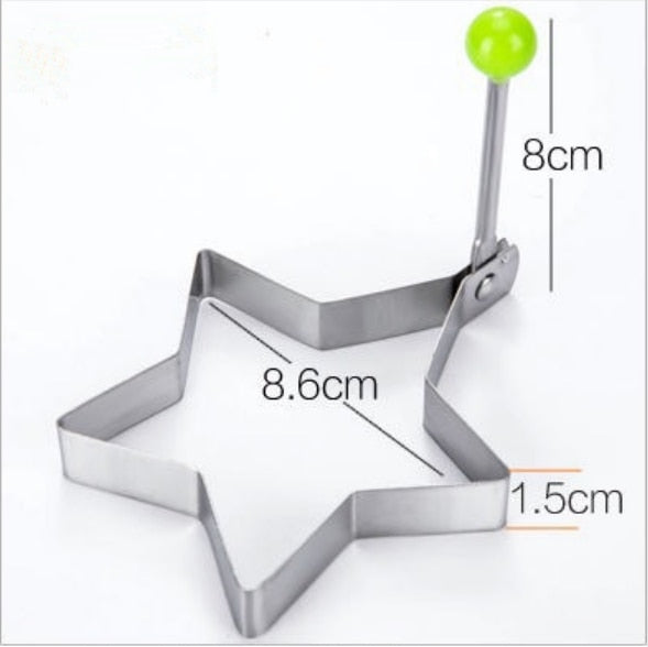 1Pc Stainless Steel Heart Star Mold For Pancake and Eggs
