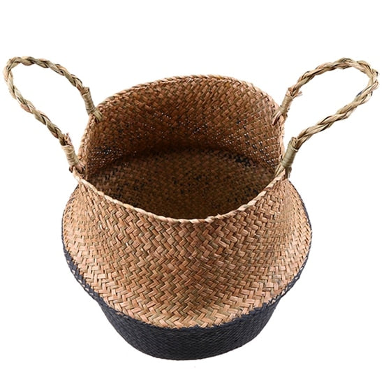 Handmade Rattan Woven Flower Basket Decor