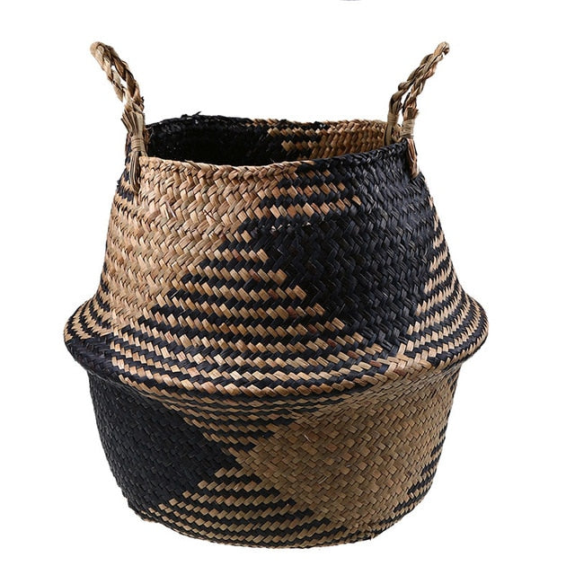 Handmade Rattan Woven Flower Basket Decor