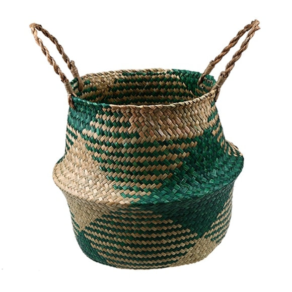 Handmade Rattan Woven Flower Basket Decor