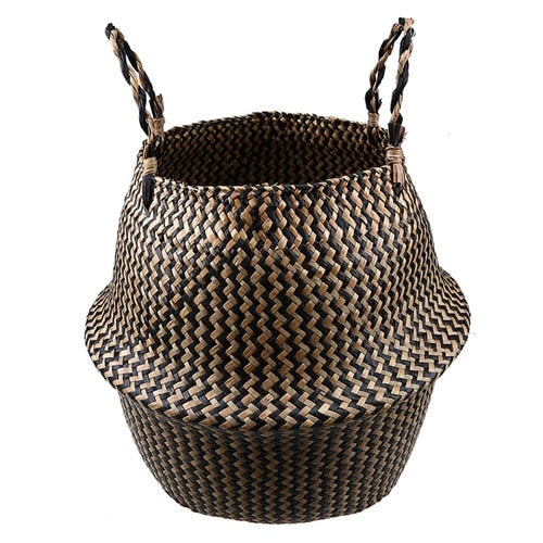 Handmade Rattan Woven Flower Basket Decor