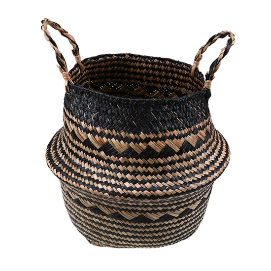 Handmade Rattan Woven Flower Basket Decor