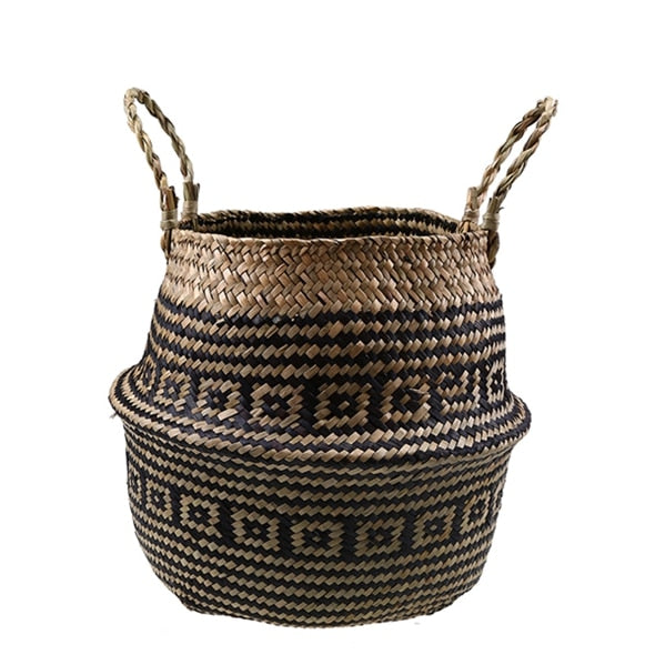 Handmade Rattan Woven Flower Basket Decor
