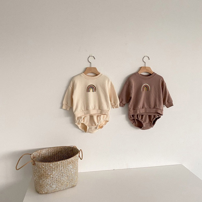 Autumn Rainbow Baby Long Sleeve Set