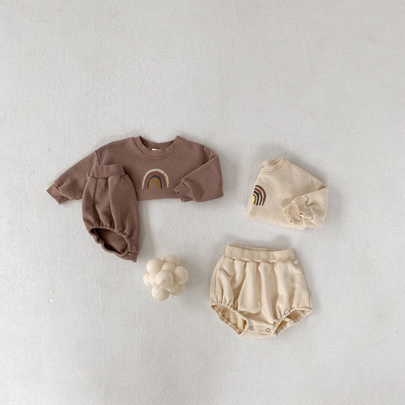 Autumn Rainbow Baby Long Sleeve Set